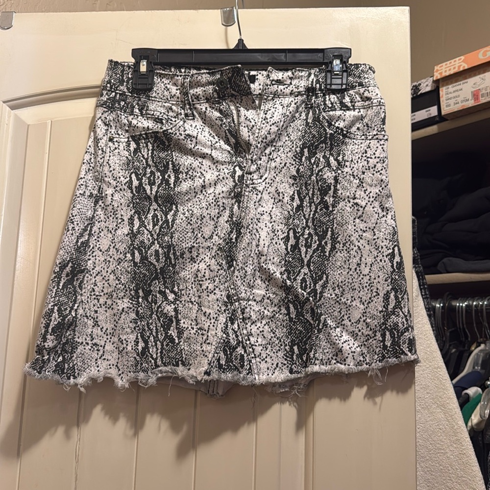 Snake print skirt